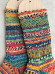 Handmade Scrappy Wool Socks, Luxuriously Soft Knitted Socks for Everyday Comfort, Thoughtful Gift for Friends and Family