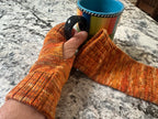 Colorful Custom Dyed Wool Texting Gloves, Handknit Winter Warmers for Smartphone Use, Perfect Gift Idea for Her