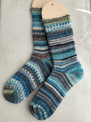 Scrappy Frankenstein Wool Socks, Whimsical Patterns, Ideal for Cold Days and Cozy Nights, Quirky Gift for Friends & Family
