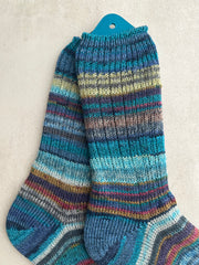 Scrappy One of a Kind Handmade Wool Socks, Cozy Knit Warmth for Winter, Perfect Gift for Family and Friends