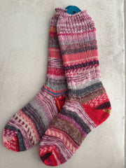 Scrappy Merino Wool Socks Handmade, Luxurious Soft Woolen Socks for Warmth, Unique Cozy Socks Gift for Her