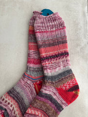 Scrappy Merino Wool Socks Handmade, Luxurious Soft Woolen Socks for Warmth, Unique Cozy Socks Gift for Her