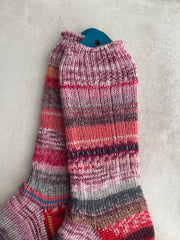 Scrappy Merino Wool Socks Handmade, Luxurious Soft Woolen Socks for Warmth, Unique Cozy Socks Gift for Her