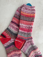 Scrappy Merino Wool Socks Handmade, Luxurious Soft Woolen Socks for Warmth, Unique Cozy Socks Gift for Her