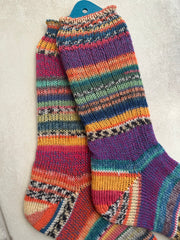 One of a Kind Scrappy Handmade Wool Socks, Cozy Knit Warmth for Winter, Perfect Gift for Family and Friends