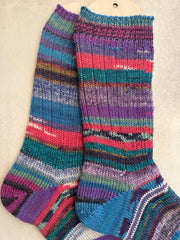 One of a Kind Scrappy Handmade Wool Socks, Cozy Knit Warmth for Winter, Perfect Gift for Family and Friends