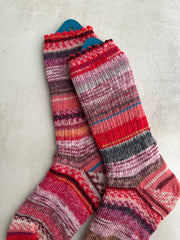 Scrappy Merino Wool Socks Handmade, Luxurious Soft Woolen Socks for Warmth, Unique Cozy Socks Gift for Her