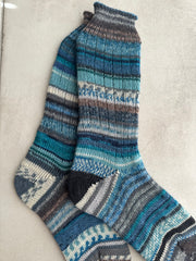 Scrappy Merino Wool Socks Handmade, Luxurious Soft Woolen Socks for Warmth, Unique Cozy Socks Gift for Her