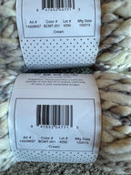 Buttercream Yarn, Thick and Thin