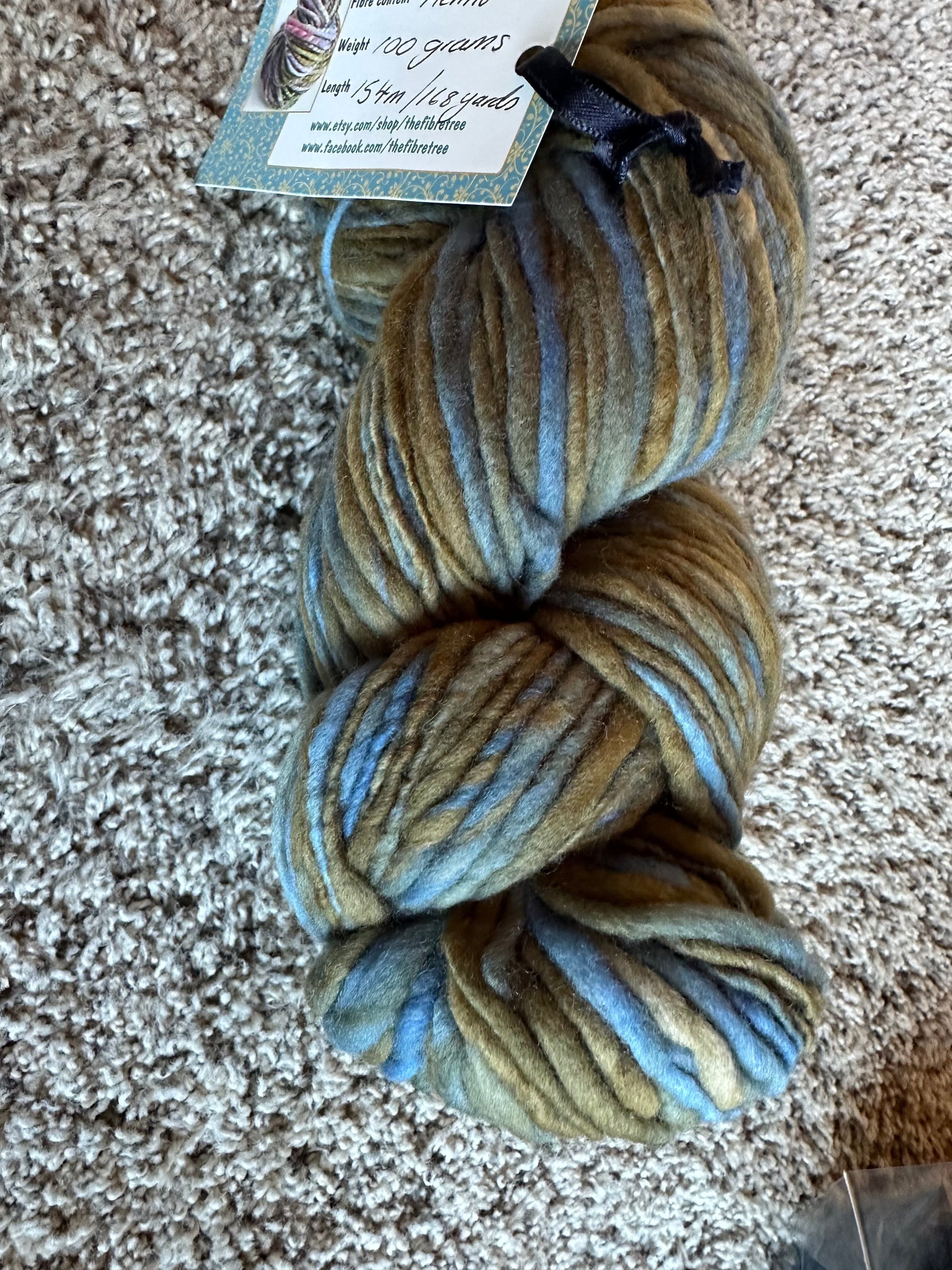 Thick and Thin Custom Dyed Yarn by Fibre Tree