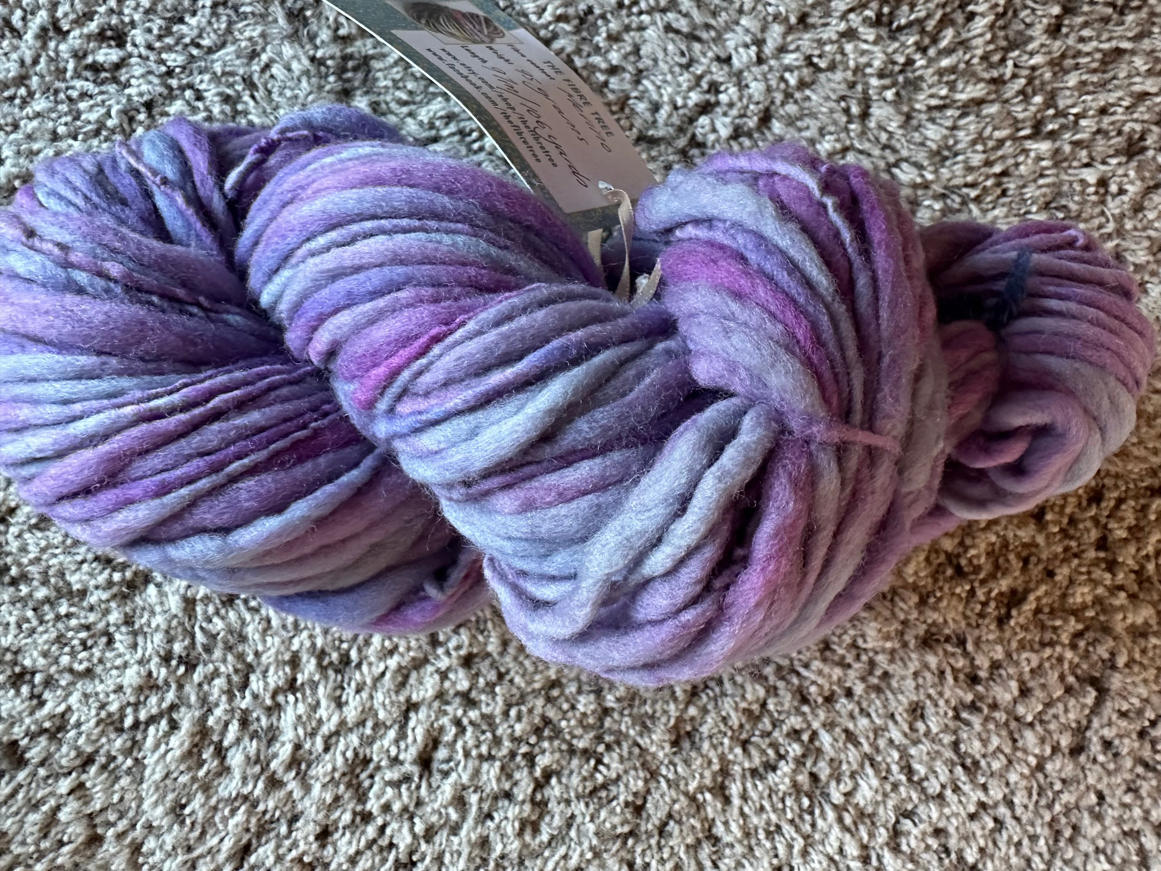 Thick and Thin Custom Dyed Yarn by Fibre Tree