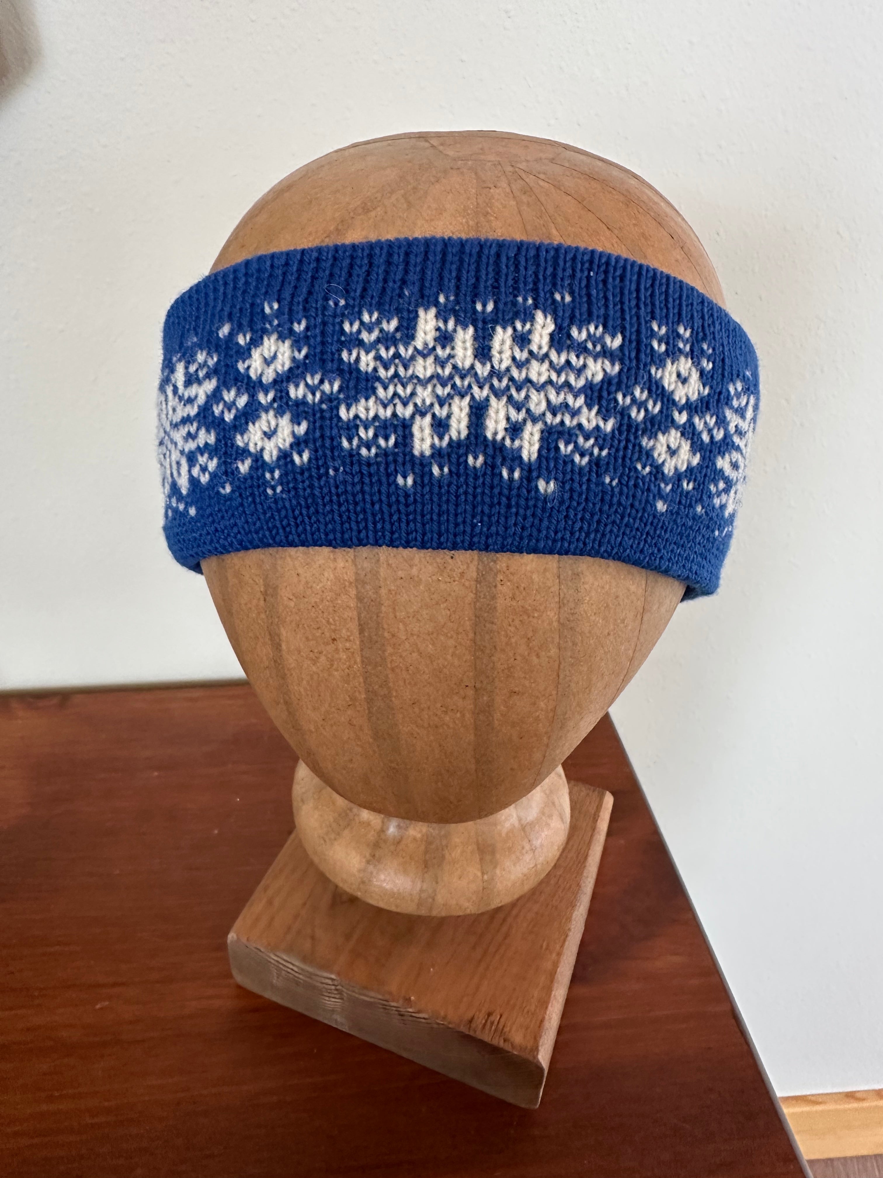 Shetland wool headband, hand-knit fair isle design, warming headwear for chilly days and thoughtful handmade gift