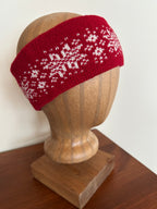 Shetland wool headband, hand-knit fair isle design, warming headwear for chilly days and thoughtful handmade gift