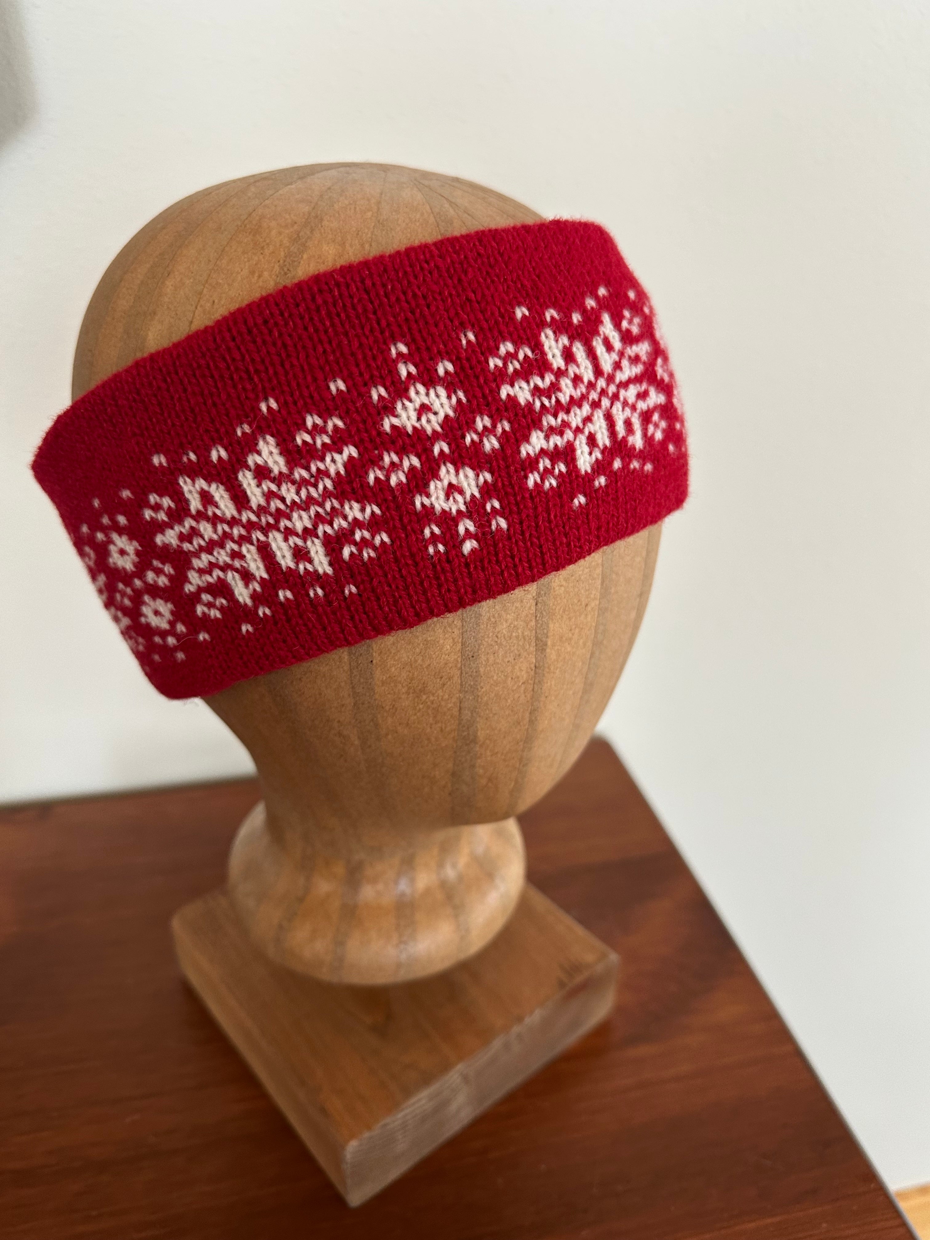 Shetland wool headband, hand-knit fair isle design, warming headwear for chilly days and thoughtful handmade gift