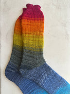 Hand-Knitted Socks, Extra Long Leg, Hand-Knitted Merino Wool Socks - Large