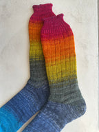 Hand-Knitted Socks, Extra Long Leg, Hand-Knitted Merino Wool Socks - Large