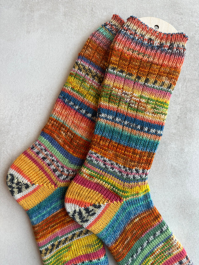 One of a Kind Scrappy Handmade Wool Socks - Soft, Warm & Colorful Winter Socks for Women Main Image