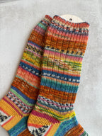 One of a Kind Scrappy Handmade Wool Socks - Soft, Warm & Colorful Winter Socks for Women