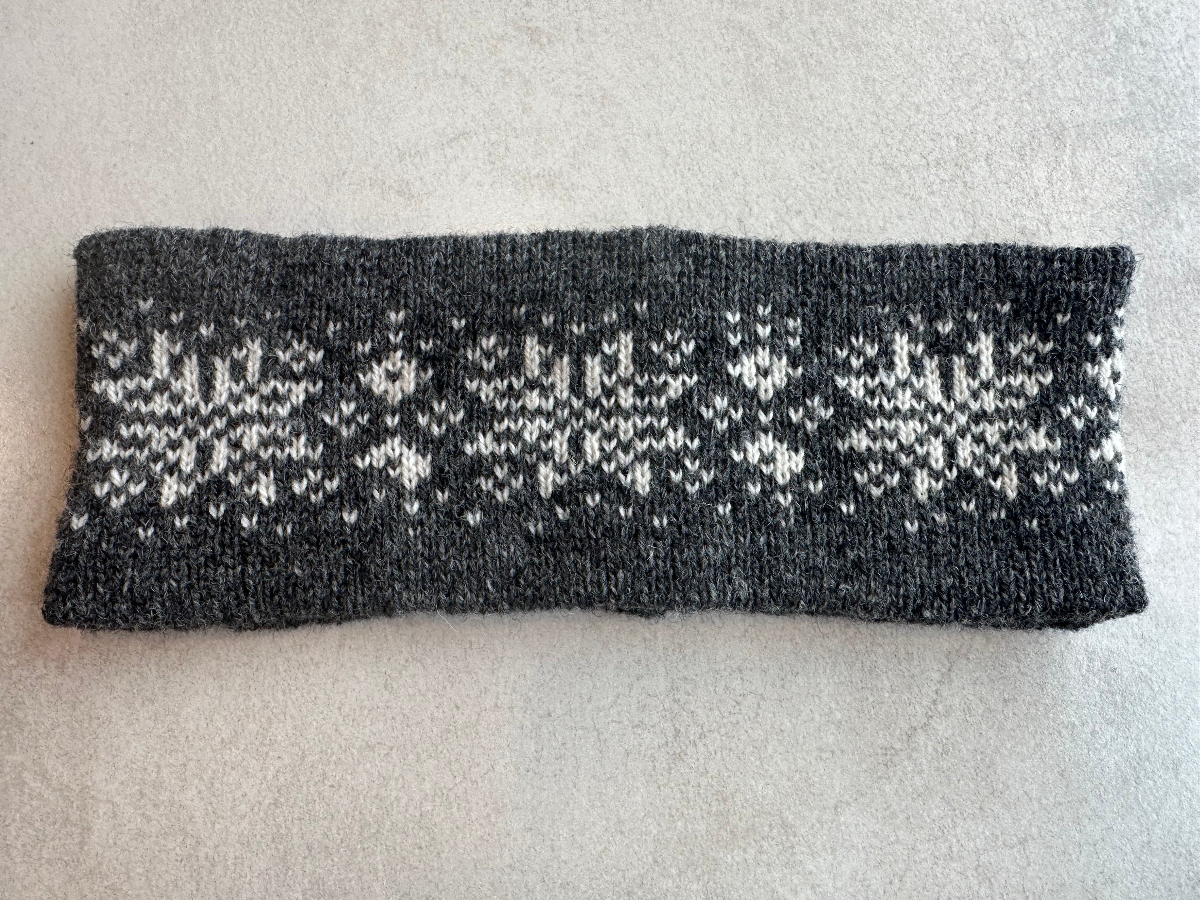 Shetland wool headband, hand-knit fair isle design, warming headwear for chilly days and thoughtful handmade gift