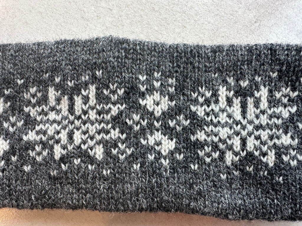 Shetland wool headband, hand-knit fair isle design, warming headwear for chilly days and thoughtful handmade gift