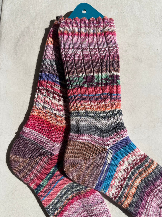 One of a Kind Scrappy Handmade Wool Socks - Soft, Warm & Colorful Winter Socks for Women Main Image