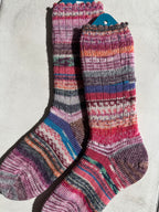 One of a Kind Scrappy Handmade Wool Socks - Soft, Warm & Colorful Winter Socks for Women