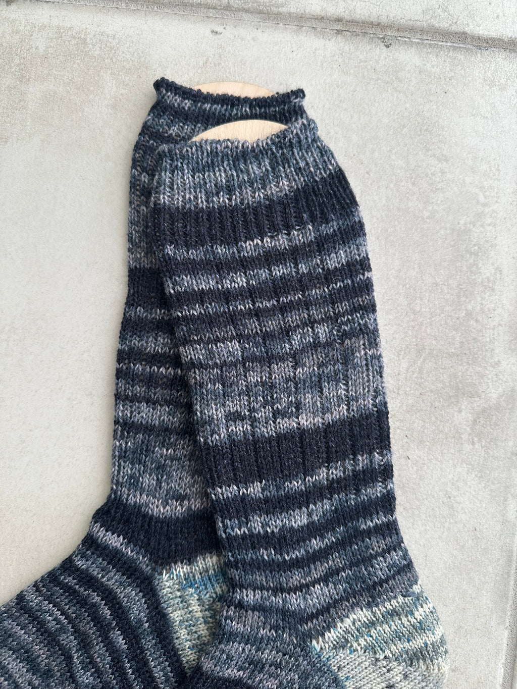 Hand-Knitted Socks,  Hand-Knitted Merino Wool Socks - Large