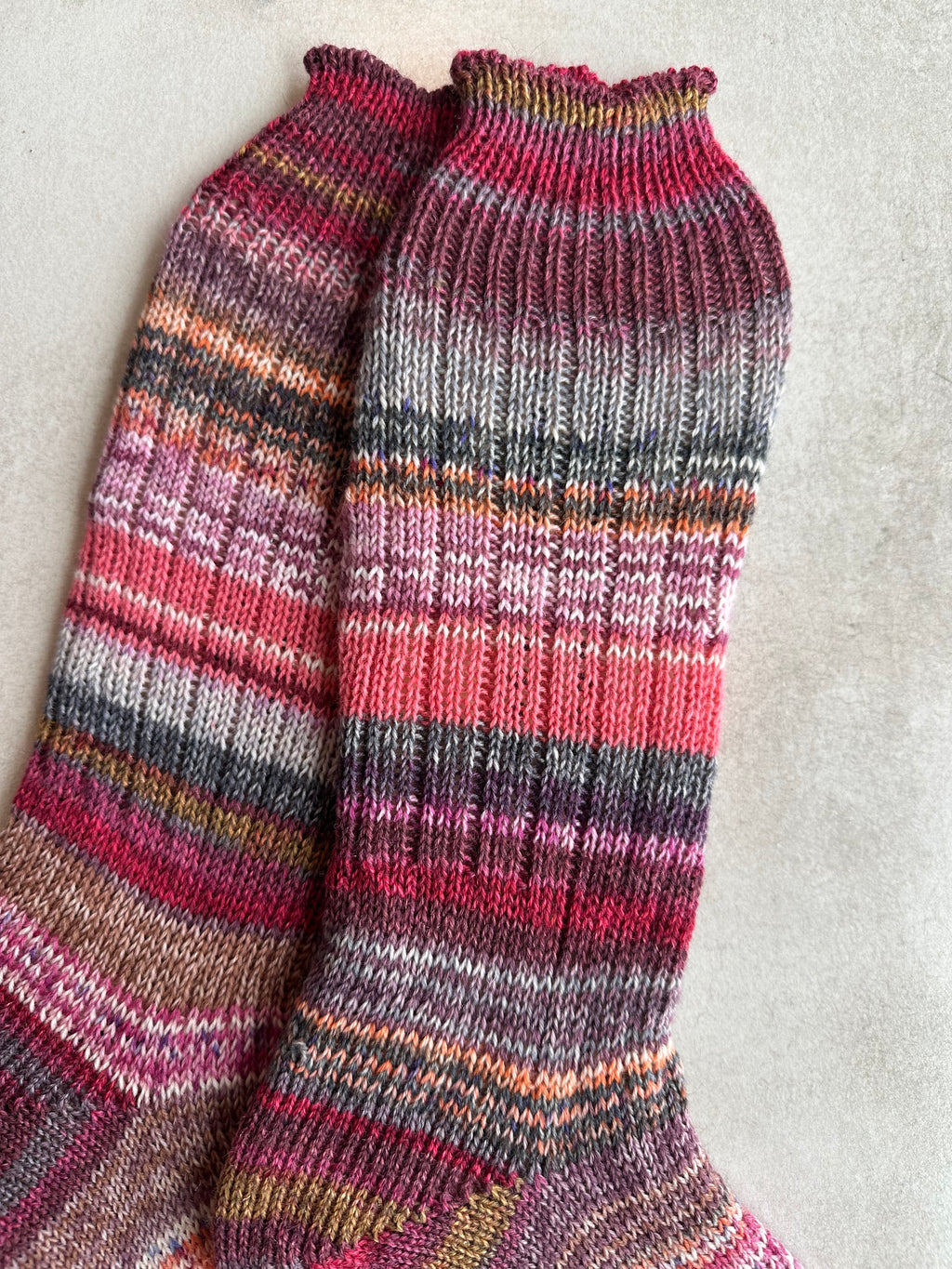 One of a Kind Scrappy Handmade Wool Socks - Soft, Warm & Colorful Winter Socks for Women