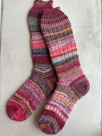 One of a Kind Scrappy Handmade Wool Socks - Soft, Warm & Colorful Winter Socks for Women