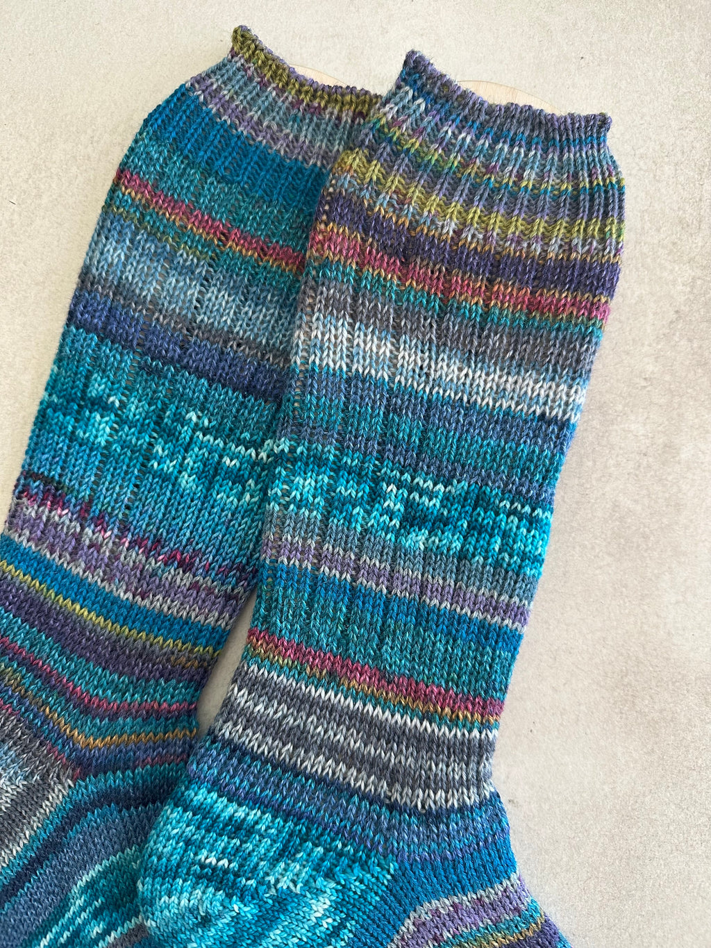 Whimsical Scrappy Handmade Wool Socks - Soft, Warm & Colorful Winter Socks for Women