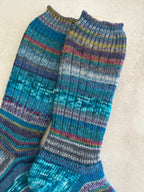 Whimsical Scrappy Handmade Wool Socks - Soft, Warm & Colorful Winter Socks for Women