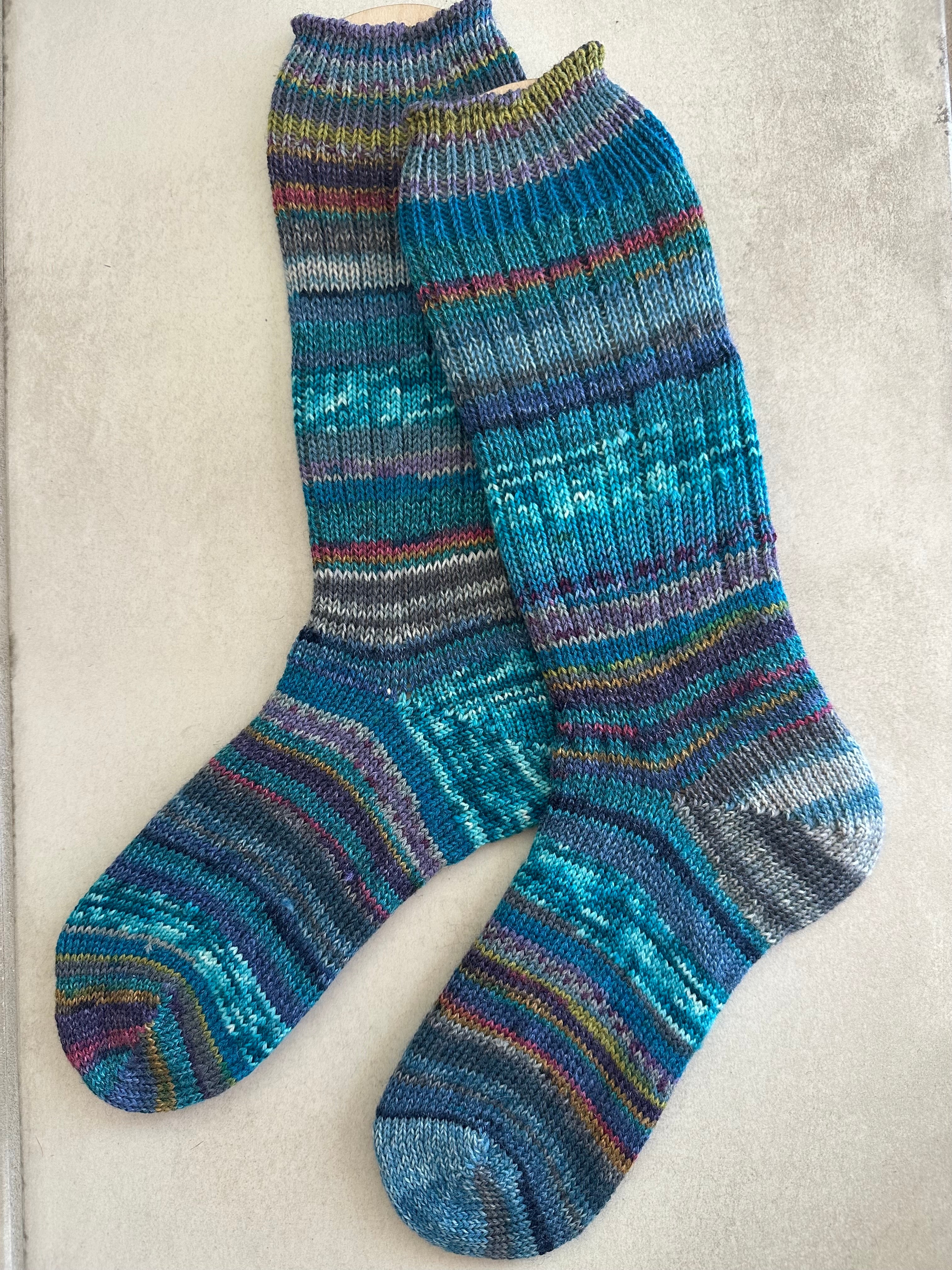 Whimsical Scrappy Handmade Wool Socks - Soft, Warm & Colorful Winter Socks for Women