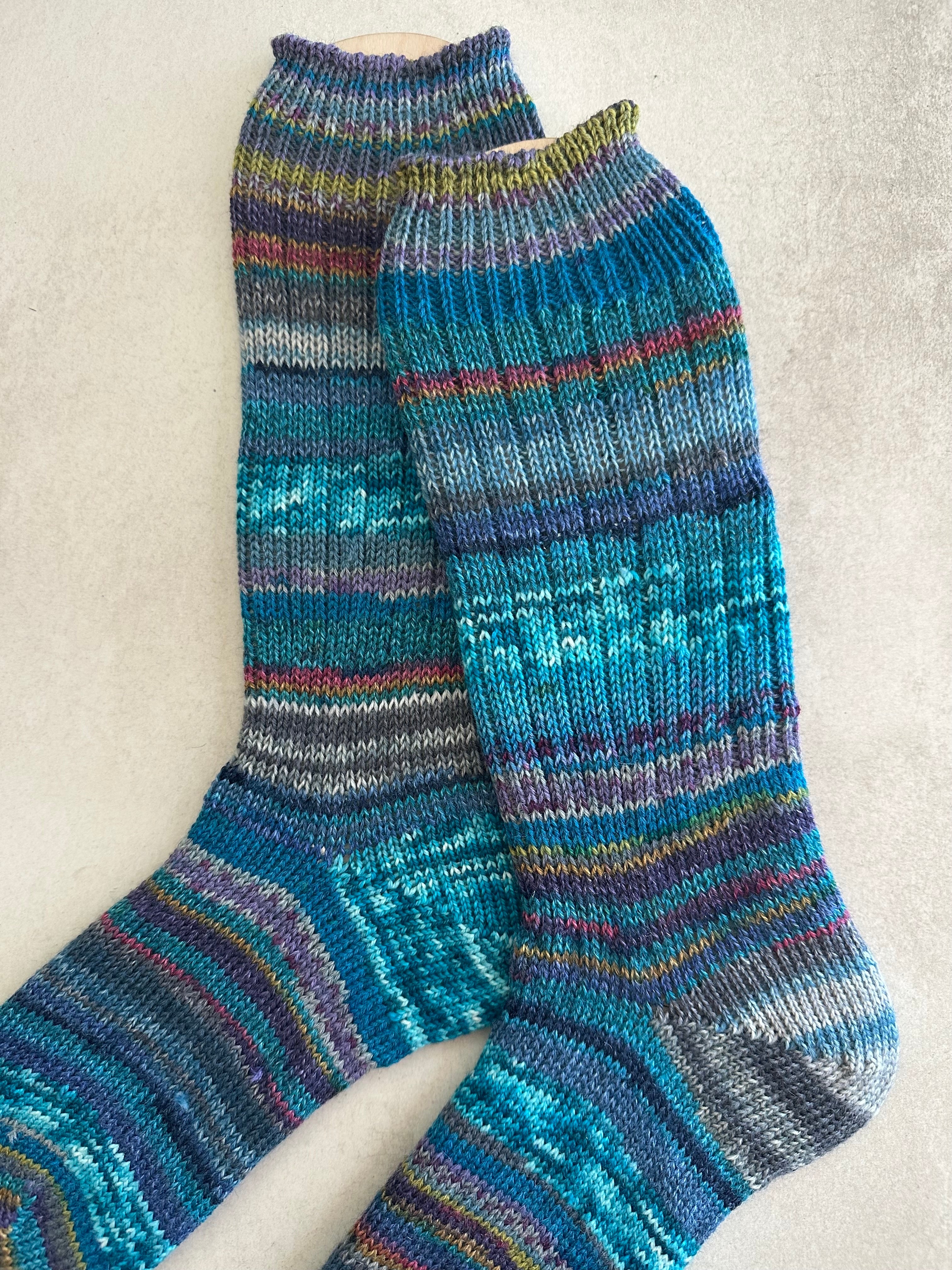 Whimsical Scrappy Handmade Wool Socks - Soft, Warm & Colorful Winter Socks for Women