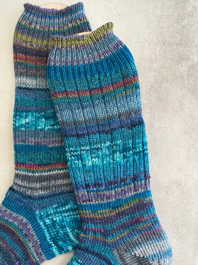 Whimsical Scrappy Handmade Wool Socks - Soft, Warm & Colorful Winter Socks for Women Main Image