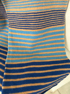 Fun and Funky Striped Scarf, 100% Merino Wool, One of a Kind Scarf, Boiled Wool, American Made Wool Yarn