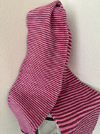 Fun and Funky Striped Scarf, 100% Merino Wool, One of a Kind Scarf, Boiled Wool, American Made Wool Yarn