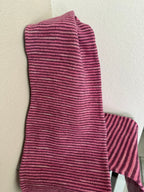 Fun and Funky Striped Scarf, 100% Merino Wool, One of a Kind Scarf, Boiled Wool, American Made Wool Yarn
