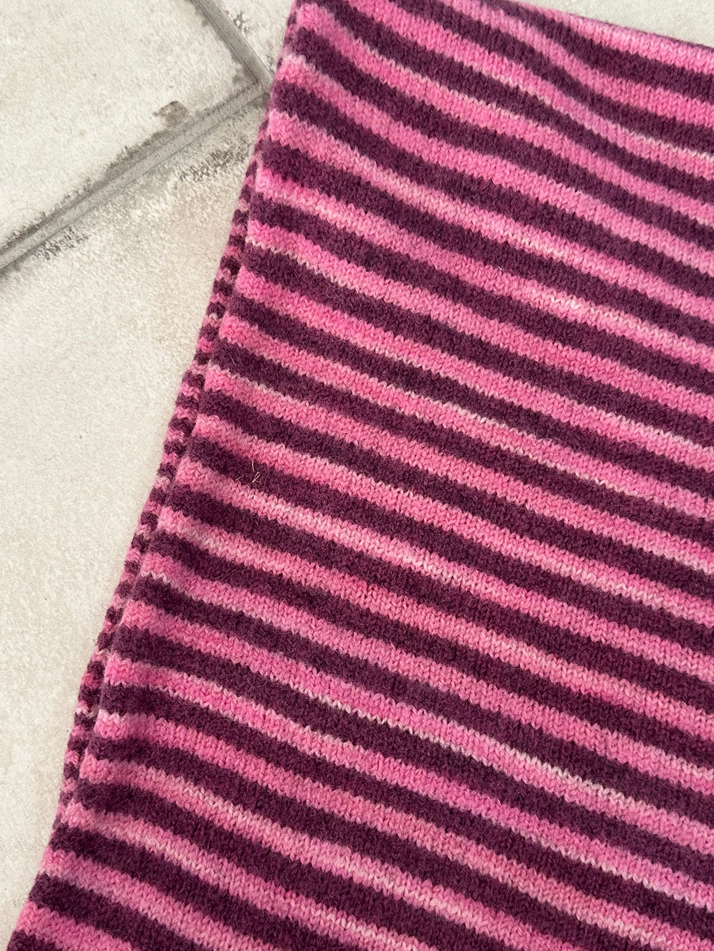 Fun and Funky Striped Scarf, 100% Merino Wool, One of a Kind Scarf, Boiled Wool, American Made Wool Yarn