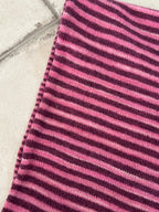 Fun and Funky Striped Scarf, 100% Merino Wool, One of a Kind Scarf, Boiled Wool, American Made Wool Yarn
