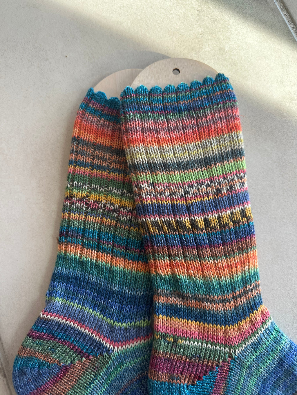 Whimsical Scrappy Handmade Wool Socks - Soft, Warm & Colorful Winter Socks for Women