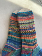 Whimsical Scrappy Handmade Wool Socks - Soft, Warm & Colorful Winter Socks for Women