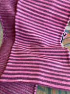Fun and Funky Striped Scarf, 100% Merino Wool, One of a Kind Scarf, Boiled Wool, American Made Wool Yarn