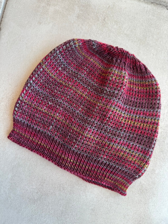 Handmade Wool Beanie Hat, Fun Colorful Design, Adult Winter Wear, Ideal Gift for Unique Style Lovers Hover Image