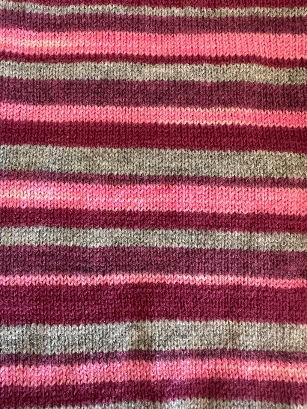 Fun and Funky Striped Scarf, 100% Merino Wool, One of a Kind Scarf, Boiled Wool, American Made Wool Yarn