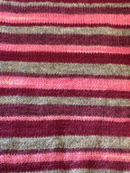 Fun and Funky Striped Scarf, 100% Merino Wool, One of a Kind Scarf, Boiled Wool, American Made Wool Yarn