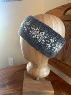 Shetland wool headband, hand-knit fair isle design, warming headwear for chilly days and thoughtful handmade gift