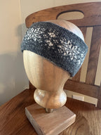 Shetland wool headband, hand-knit fair isle design, warming headwear for chilly days and thoughtful handmade gift