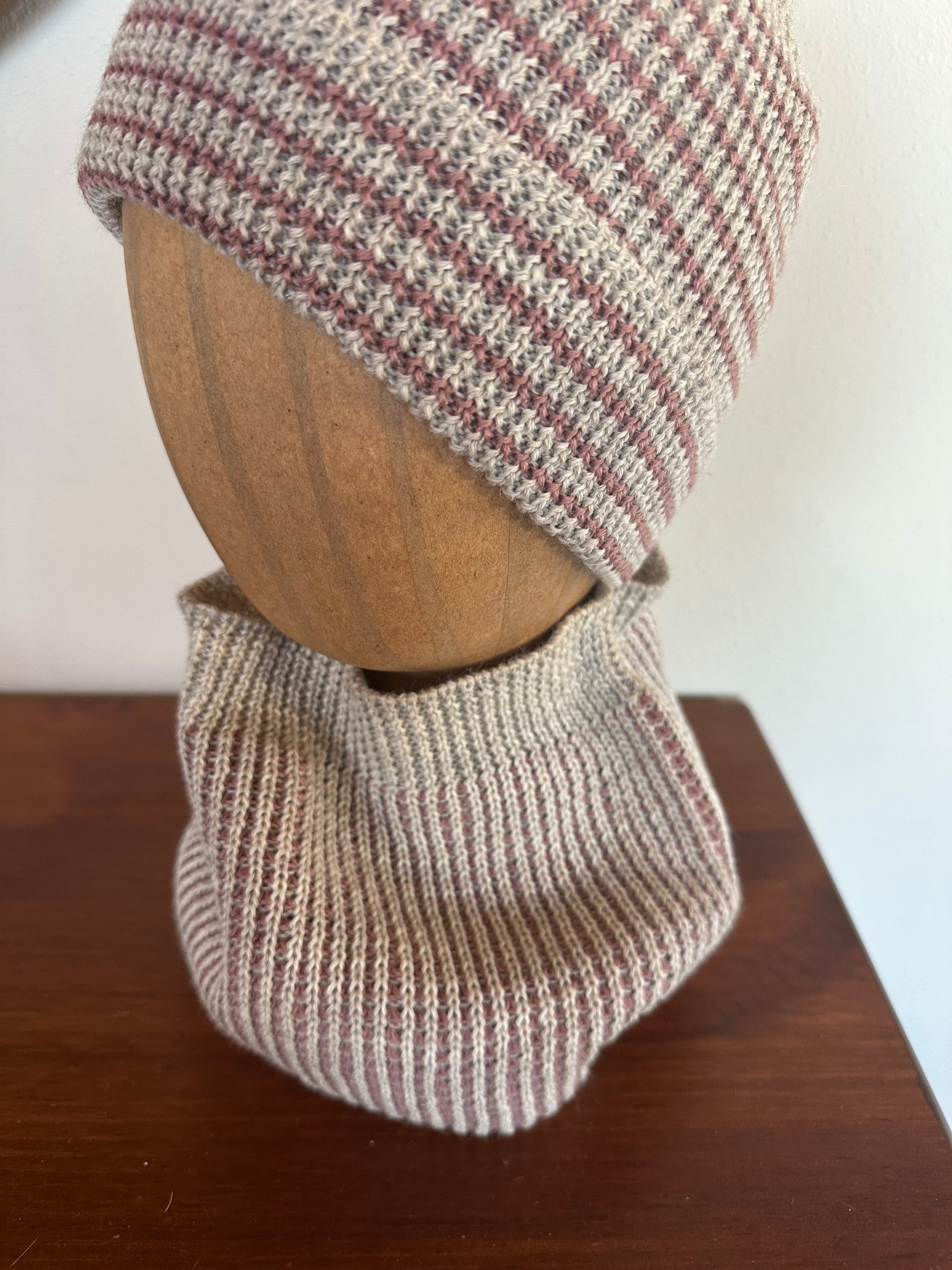 Handcrafted Merino Wool Neck Gator, Stylish & Cozy Winter Cowl, Matching Hat for Men & Women, Great Gift Idea