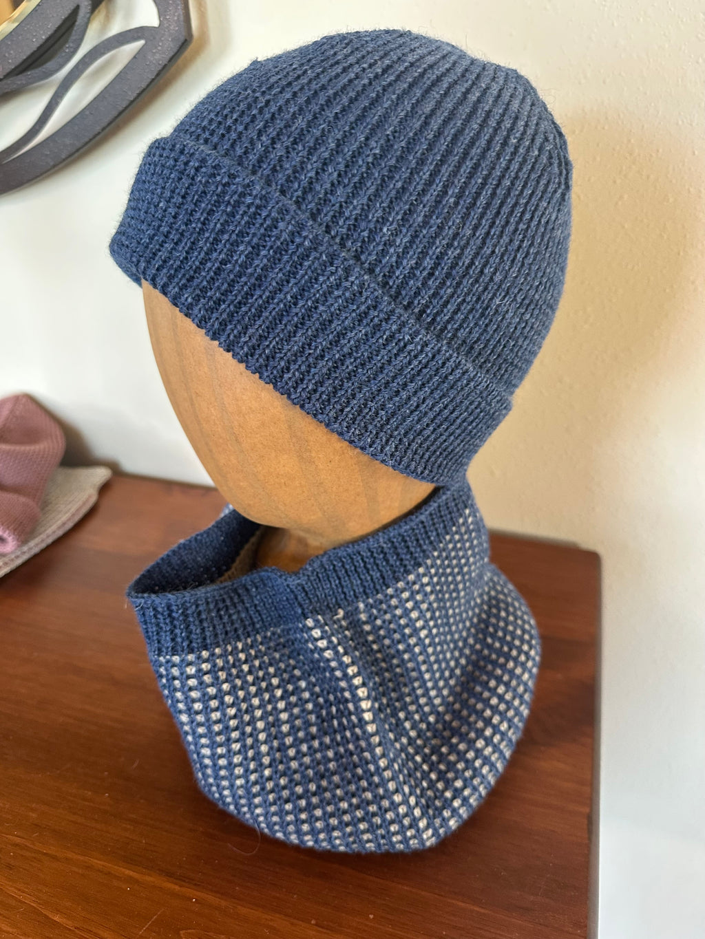 Handcrafted Merino Wool Neck Gator, Stylish & Cozy Winter Cowl, Matching Hat for Men & Women, Great Gift Idea