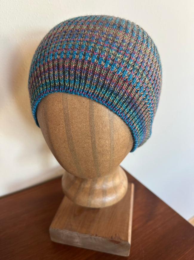 Handmade Wool Beanie Hat, Fun Colorful Design, Adult Winter Wear, Ideal Gift for Unique Style Lovers Main Image